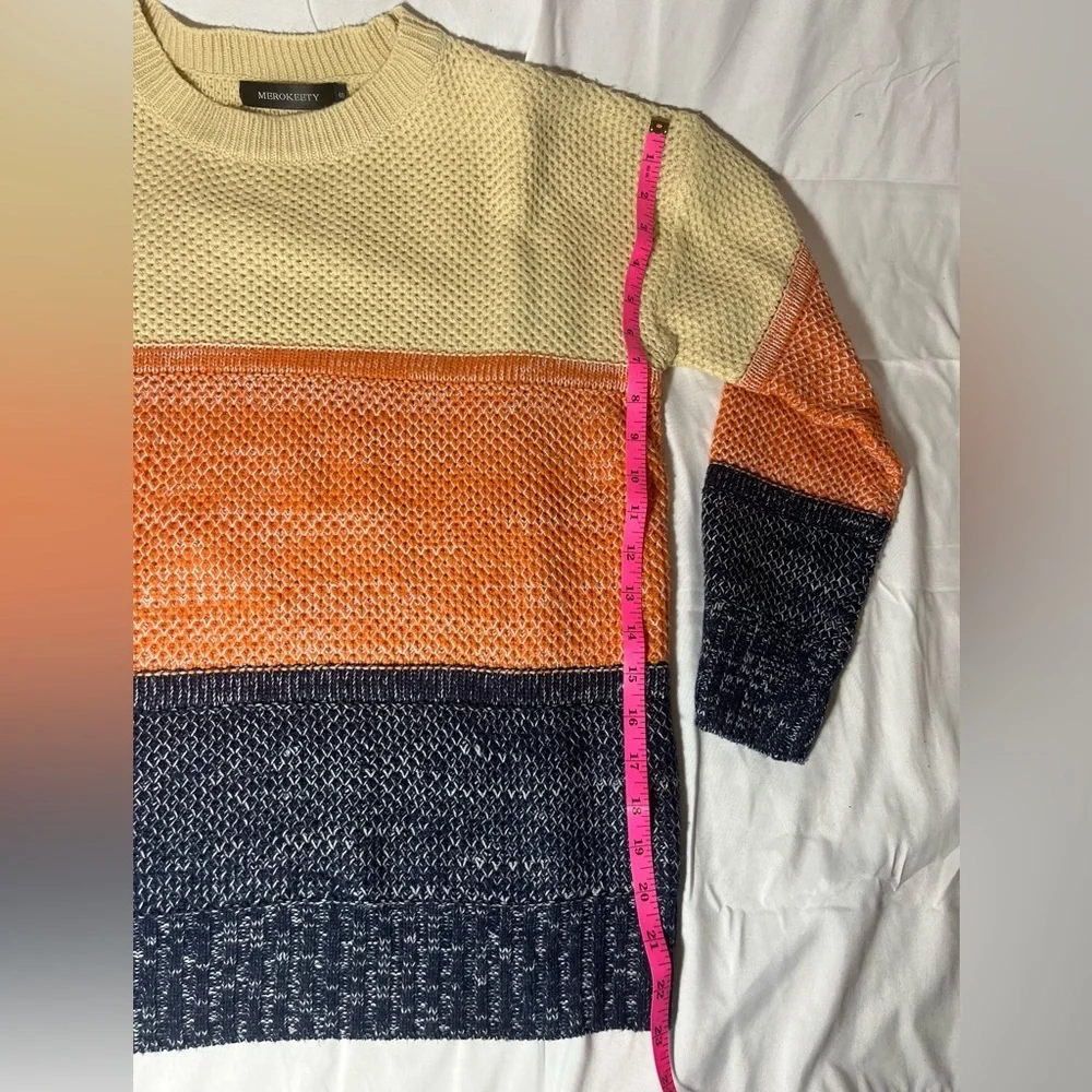 Merokeety Colorblock Knit Sweater - Picture 8 of 9